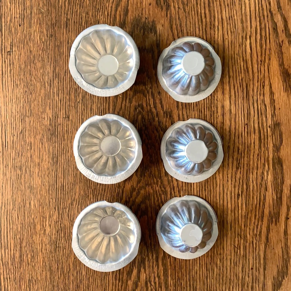 Vintage Aluminum Jello Molds, 6